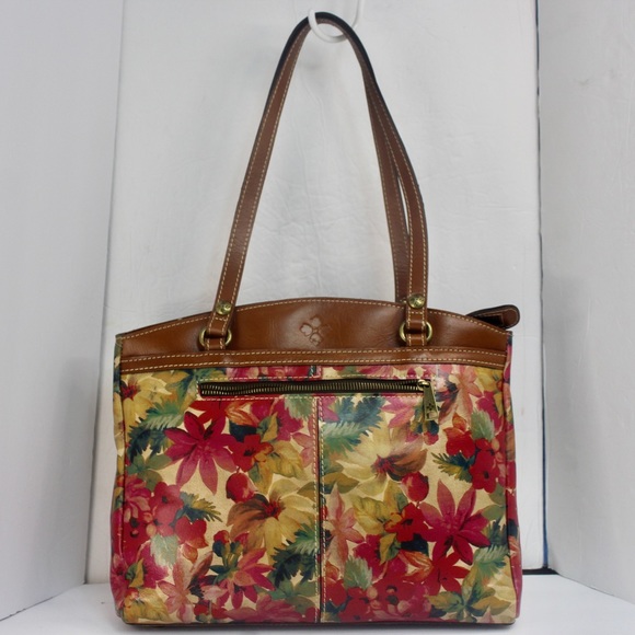 Patricia Nash Poppy Leather Tote Shoulder Bag - Picture 12 of 12